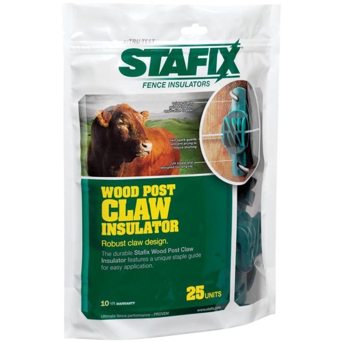 STAFIX Wood Post Claw Insulator 25 PACK