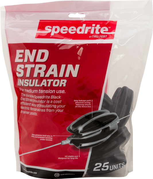 Black End-Strain Corner Insulator - 25 pack