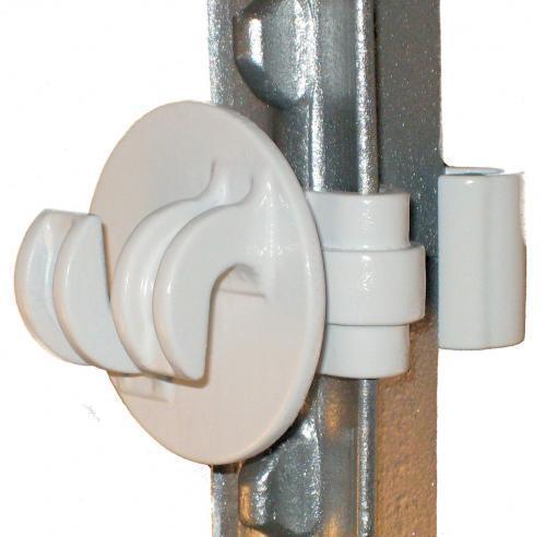 T-POST ROPE CLAW INSULATOR white  BAG/25
