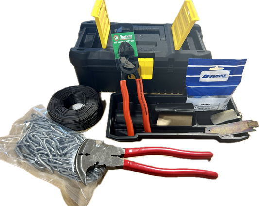 FENCE FIXN' KIT IN A TOOL BOX
