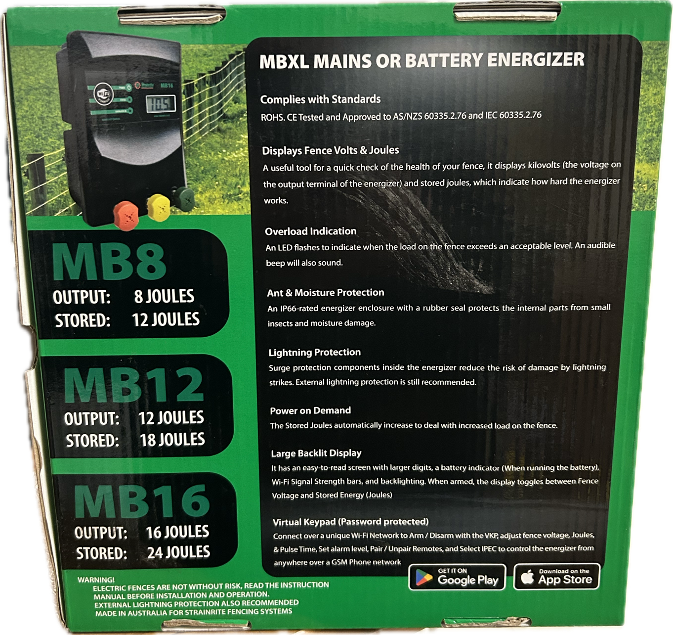Strainrite MB 12 Joule Dual Power WiFi IP Energizer